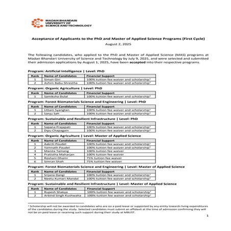 phd selection list.pdf PhD in forest biomaterials engineering at Madan Bhanda...