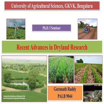 Recent Advances in Dryland Agriculture