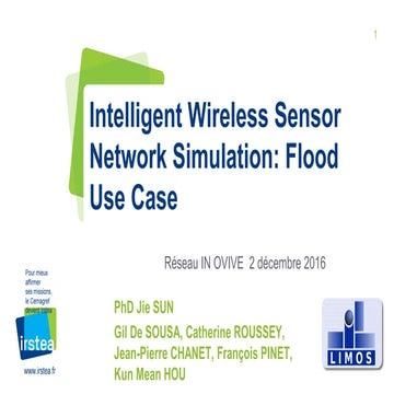 Intelligent Wireless Sensor Network Simulation: Flood Use Case