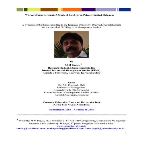 MM Bagali, HR, HRM, HRD