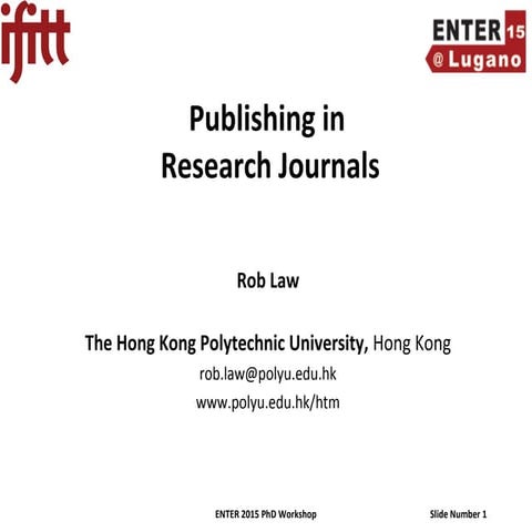 Publishing in Research Journals