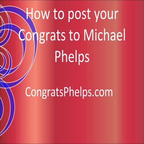 Congrats Michael Phelps