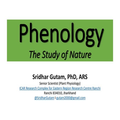 Phenology - The Study of Nature