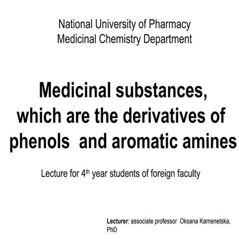 Phenols and amines