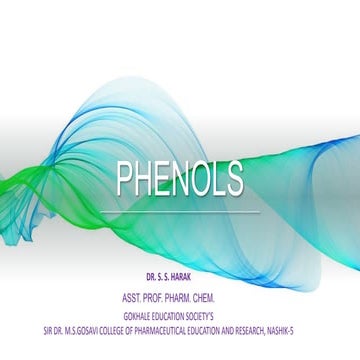 Phenols -Acidity, Synthesis & Reactions
