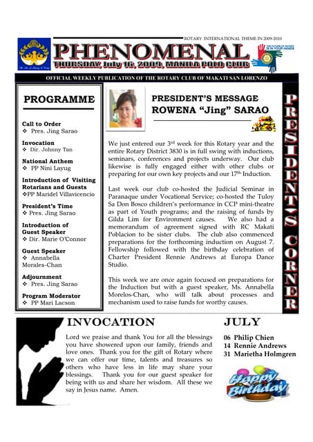 thursday july 09 2009