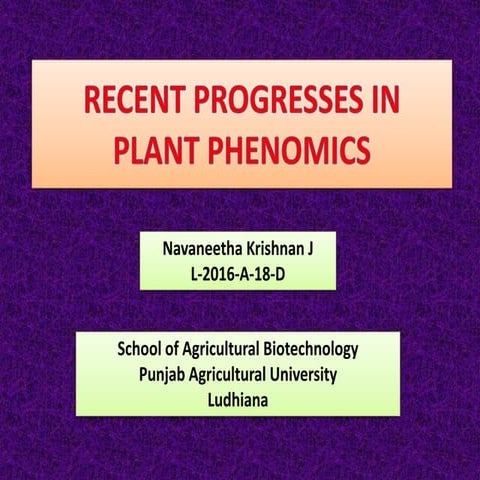Plant Phenomics
