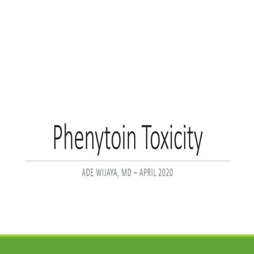 Phenytoin Toxicity 