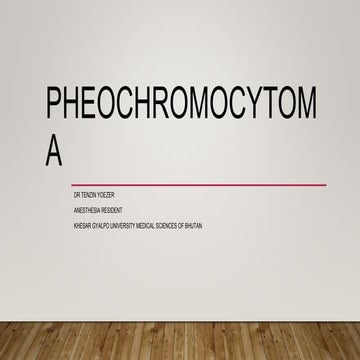 Pheochromocytoma and Anesthesia