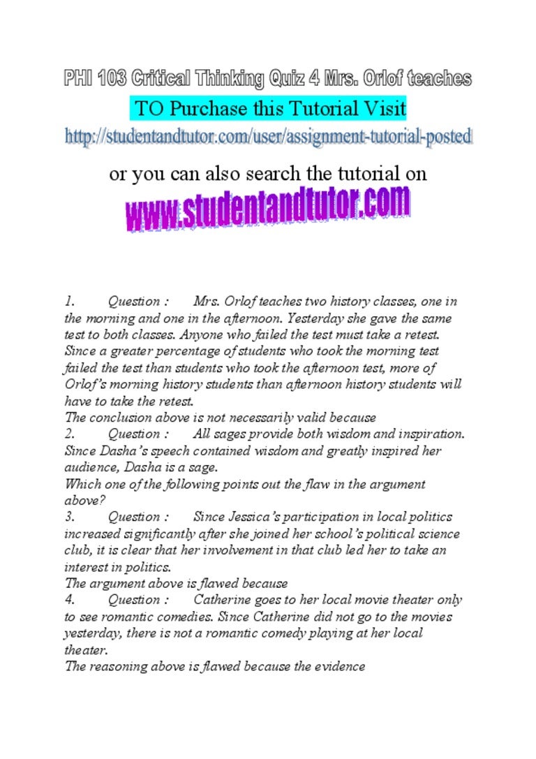Phi 103 week 4 critical thinking quiz answers 03 image