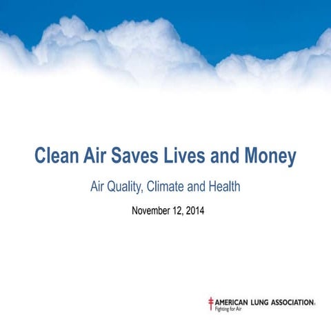 Holmes-Gen: Clean Air Saves Lives and Money: Air Quality, Climate and Health