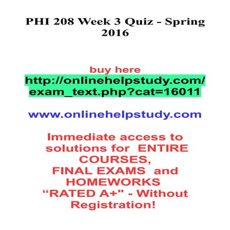 Phi 208 week 3 quiz   spring 2016