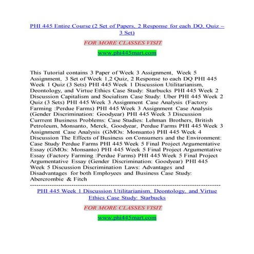 PHI 445 MART Become Exceptional--phi445mart.com