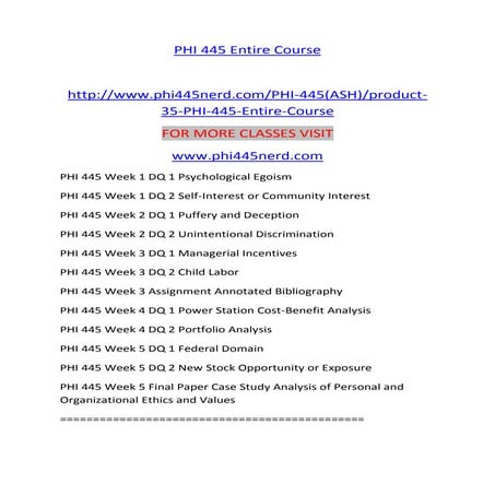 PHI 445 NERD Education Counseling--phi445nerd.com