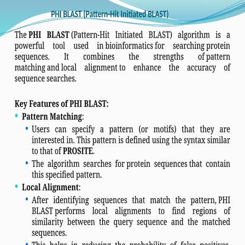 PHI Blast-PSI Blast bioinformatics .pptx