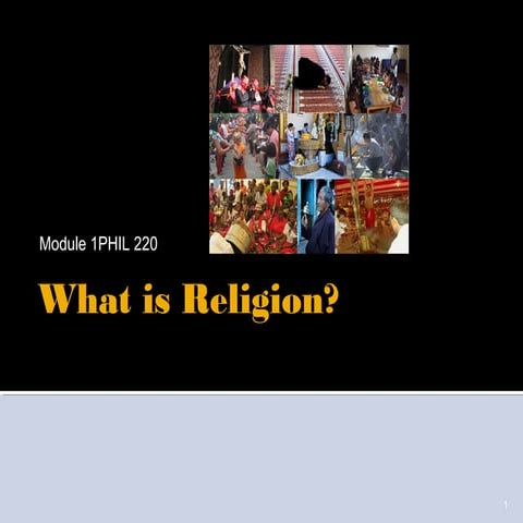  What is Religion? Class 1 lecture 