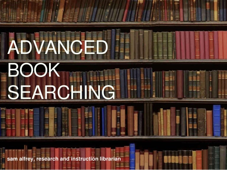 Advanced Book Searching