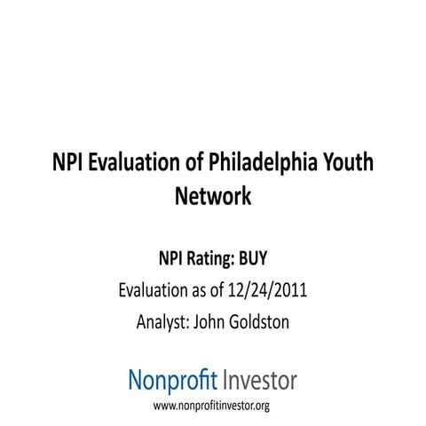 Philadelphia Youth Network Rating Summary