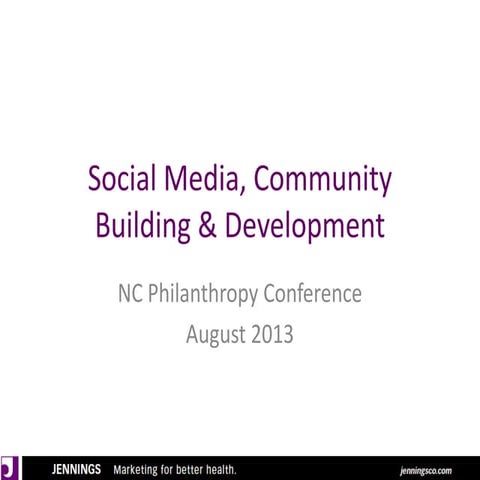 NC Philanthropy Conference Presentation