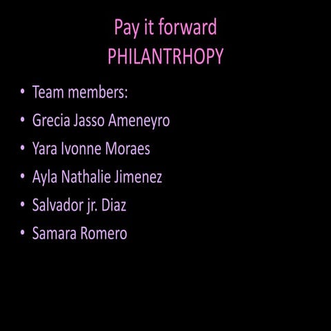 Pay it forward | PPTX