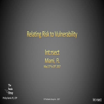 Relating Risk to Vulnerability 