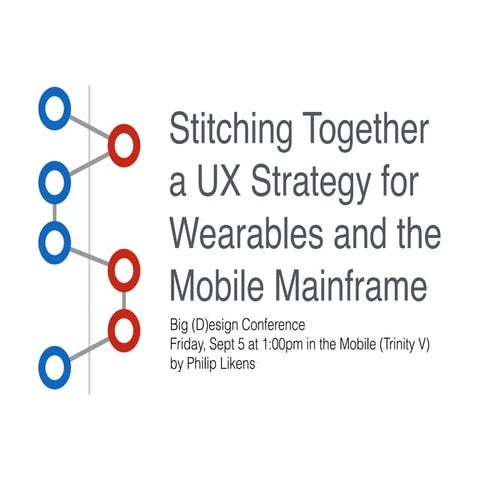 Stitching Together a UX Strategy for Wearables and the Mobile Mainframe