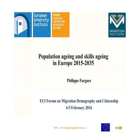 Philippe Fargues - population ageing and skills ageing in europe