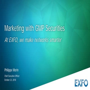Marketing with GMP Securities