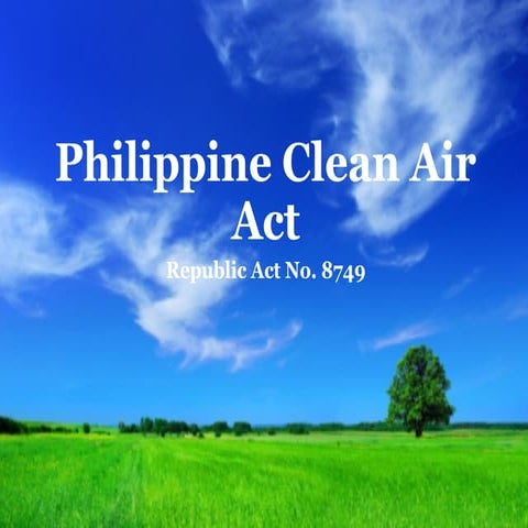 Philippine-Clean-Air-Act Case Law Environment