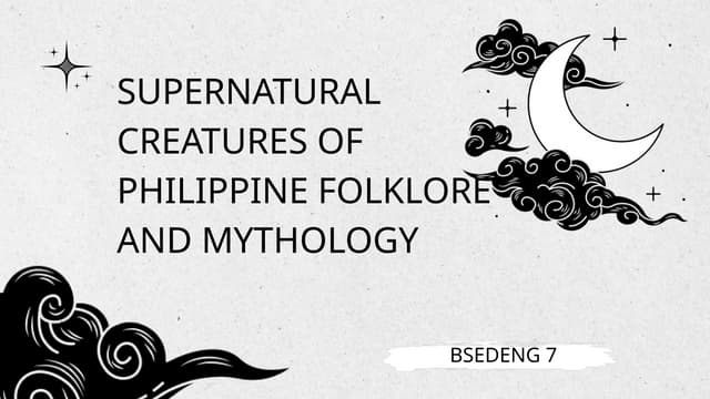 Philippine mythological creature | PPTX