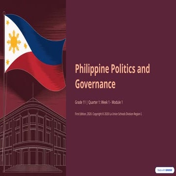Week 1 concept, relationship, and importance of politics, governance ...