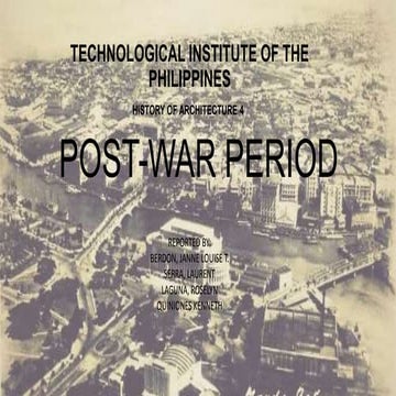 Philippine architecture ( post war period )