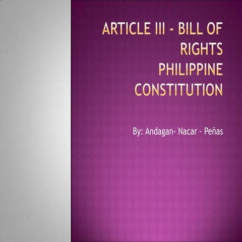 Philippine constitution article 3