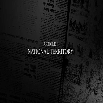 Philippine constitution national territory report