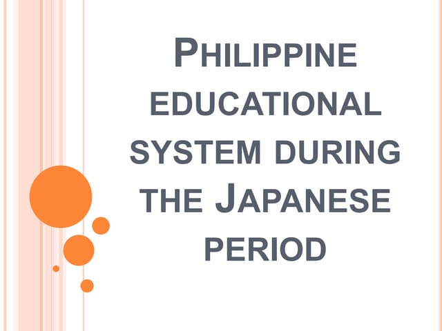 Philippine educational system during the japanese period