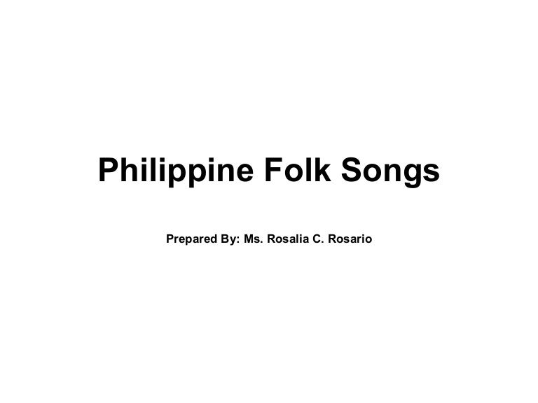 Philippine folk songs