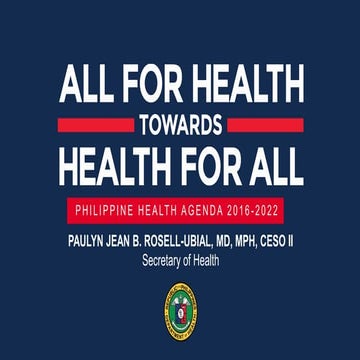 Philippine health agenda 2016 2022