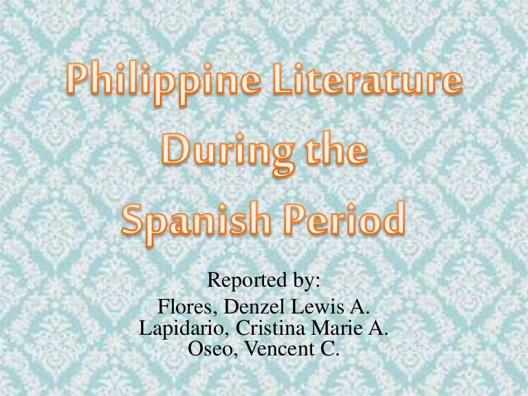 Philippine literature during the spanish period