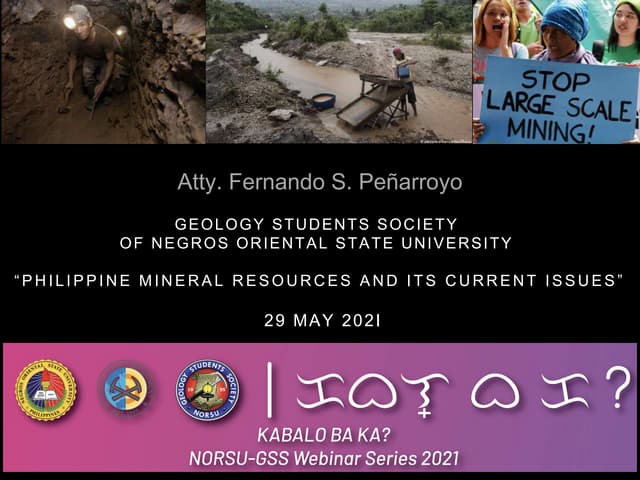 Philippine Mineral Resources and Current Issues