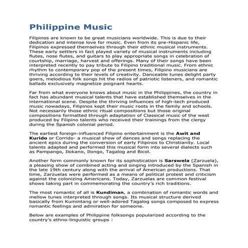 Philippine music