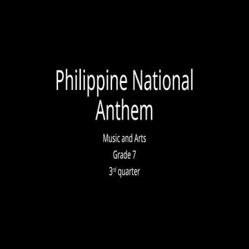 Philippine National Anthem is the anthem which is march