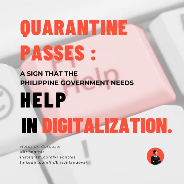 Philippine quarantine passes and digitalization PDF
