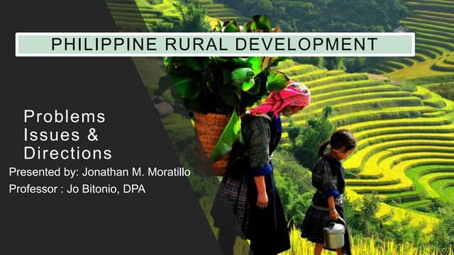 RURAL COMMUNITIES IN THE PHILIPPINES FM1 | PPTX