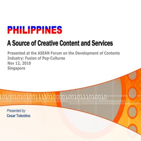 Philippines - A Source of Creative Content and Services (2010)