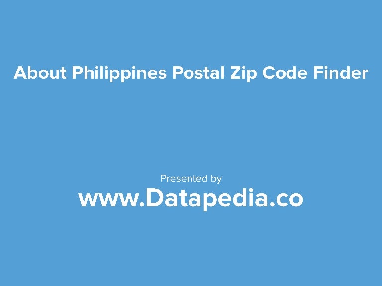 Philippines Zip Codes Finder