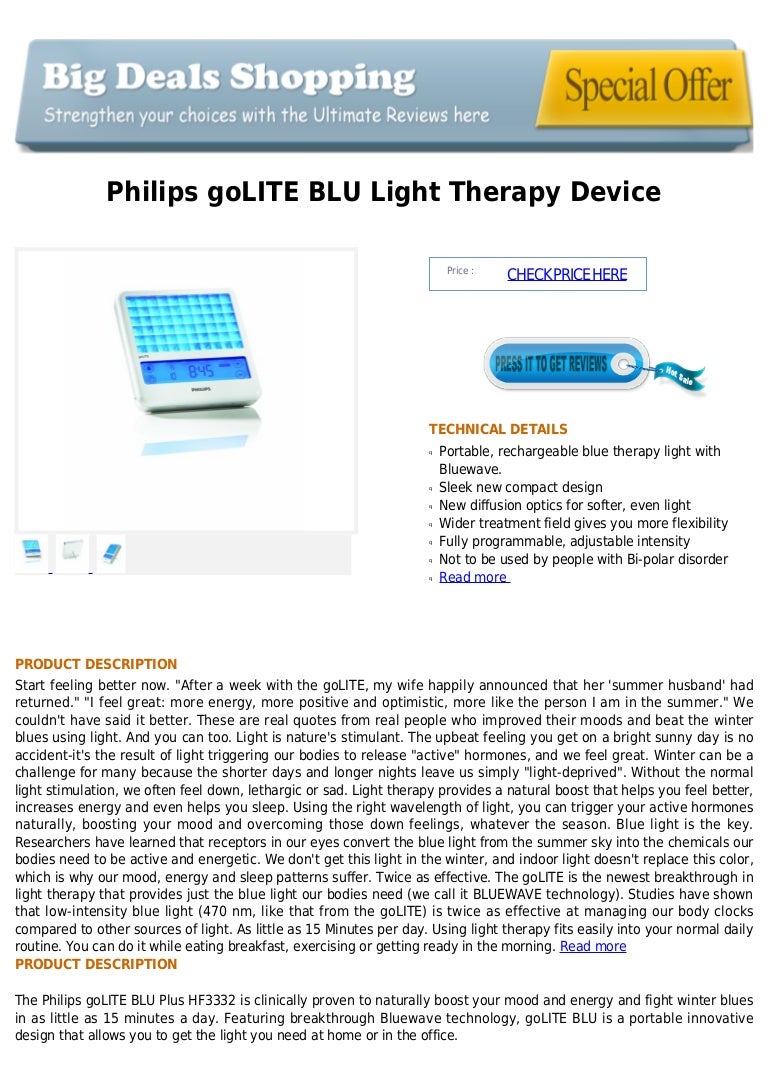 Philips go lite blu light therapy device