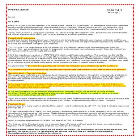 Philip silvester feedback about remedial work meeting feb 2016