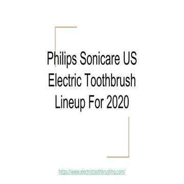 Philips Sonicare Electric Toothbrush Product Lineup For US 2020 PPT