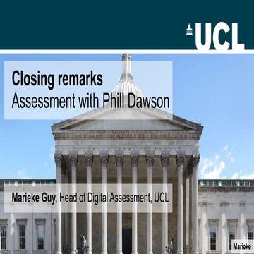 Closing remarks: Assessment with Phill Dawson