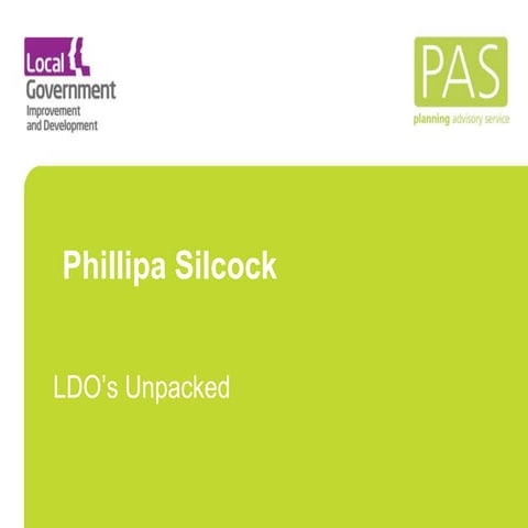 Phillipa Silcock, PAS - LDO's Unpacked | PPT
